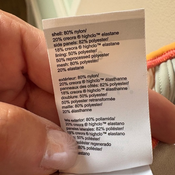 Speedo One Piece Swimsuit Creora Highclo Quantum Splice High Cut - Coral - sz 10 - Picture 9 of 9